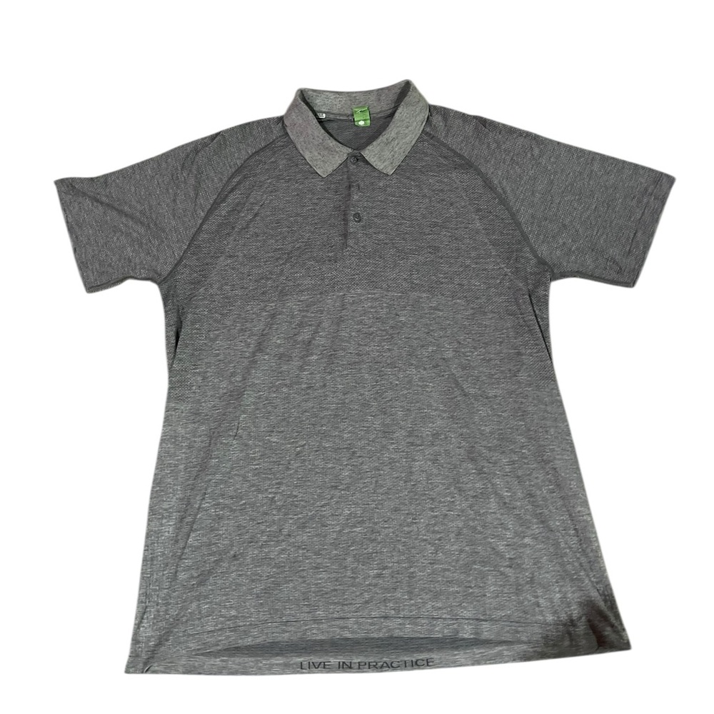 Men's Heather Gray Polo with Subtle Contrast Collar
